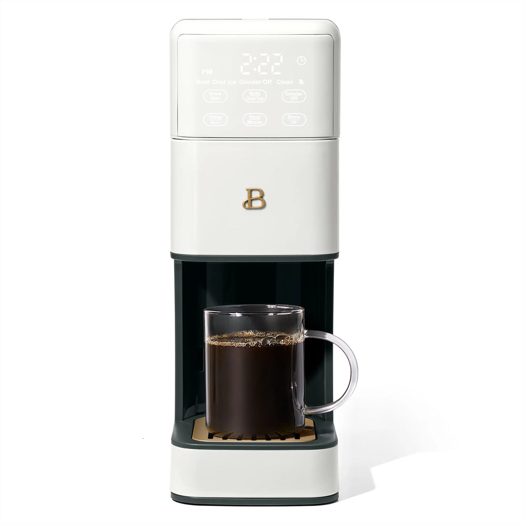 Beautiful Perfect Grind�?Programmable Single Serve Coffee Maker, White Icing by Drew Barrymore