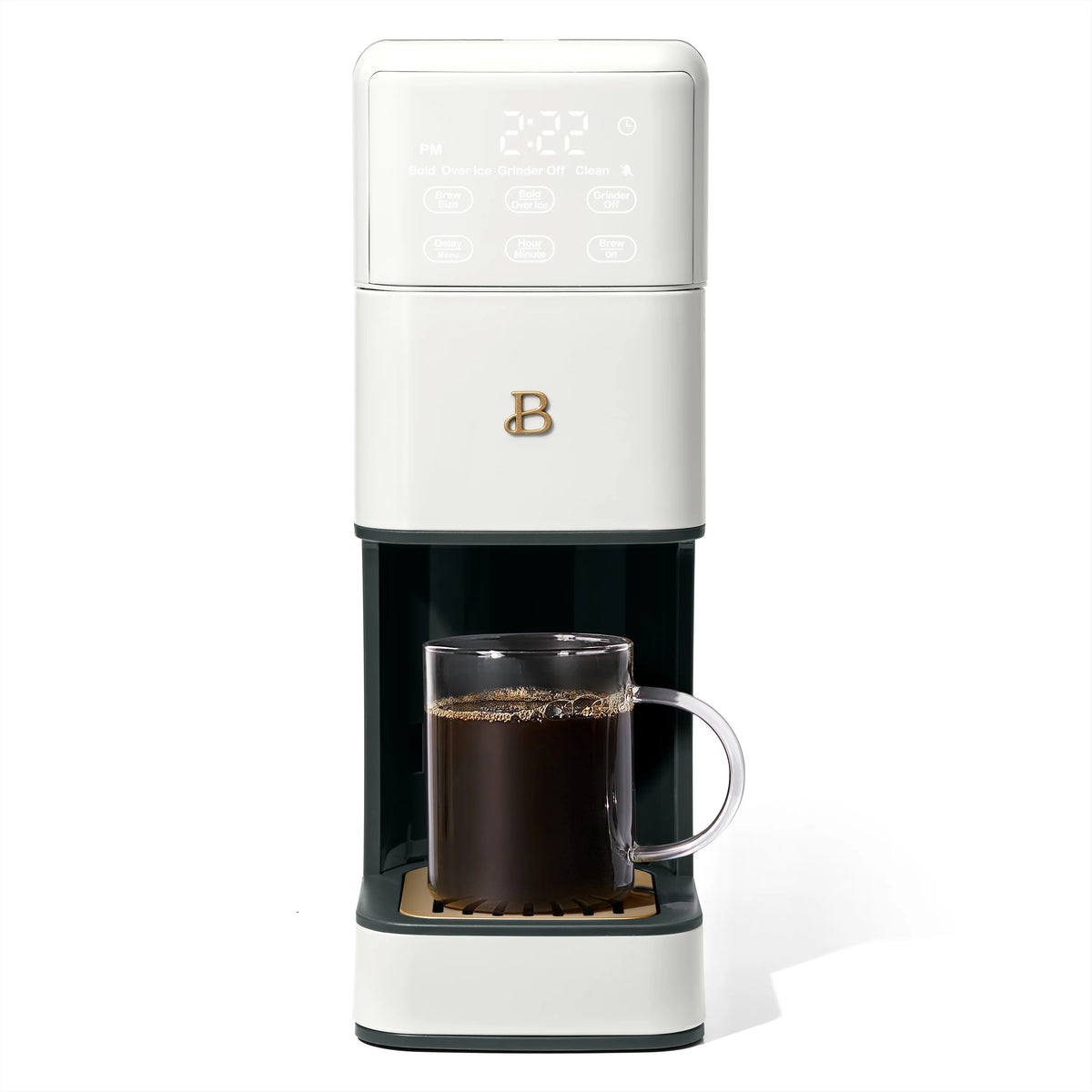 Beautiful Perfect Grind�?Programmable Single Serve Coffee Maker, White Icing by Drew Barrymore