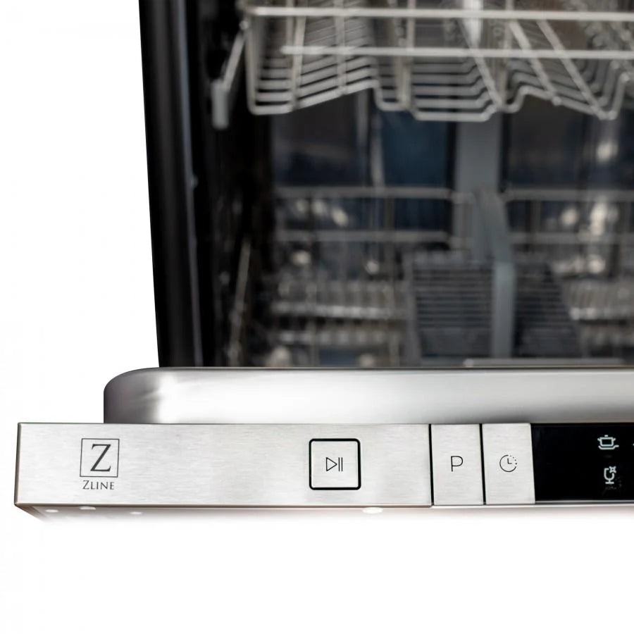 ZLINE 24 in. Top Control Dishwasher with Stainless Steel Tub and Modern Style Handle, 52dBa (DW-24)