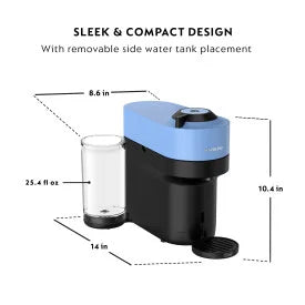 Nespresso Vertuo Pop+ Coffee and Espresso Maker by De'Longhi, Pacific Blue