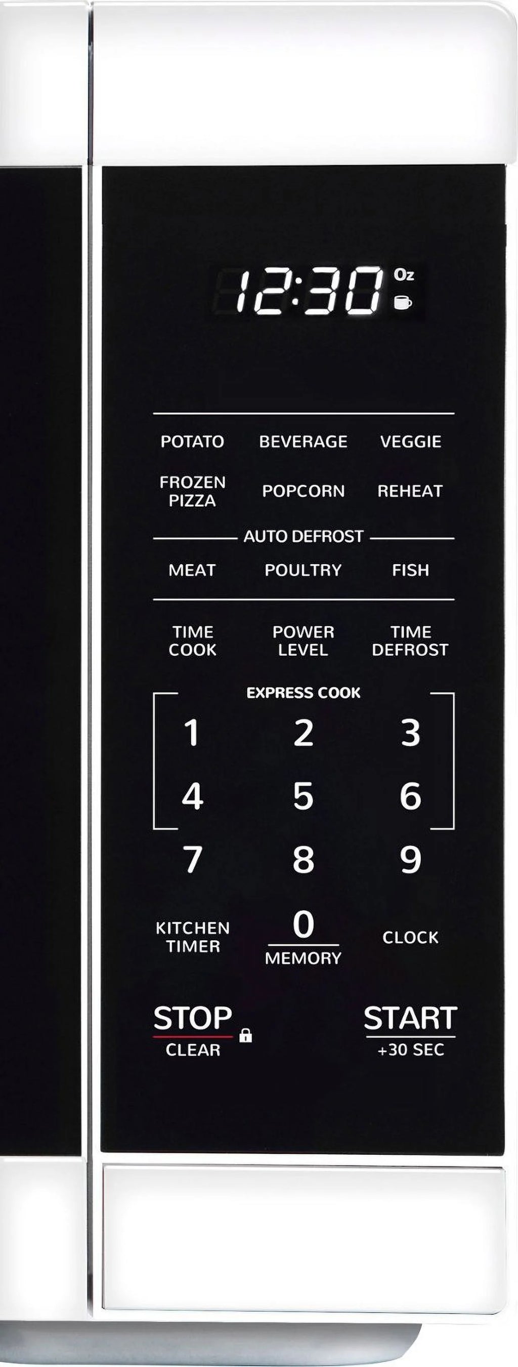 1.1 cu ft Countertop Microwave with 1000 watts and Auto Cook Features - White