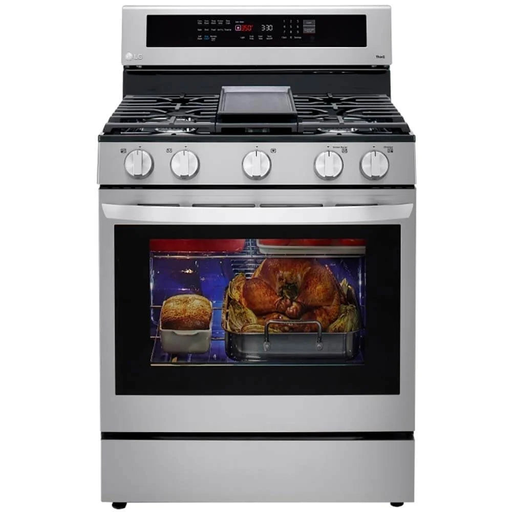 LG 30�� 5.8 cu ft Slide-In Gas Range in Stainless Steel