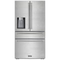 KOSTCH Counter-Depth 21.6-cu ft 4 -Door French Door Refrigerator with Ice Maker with Water and Ice Dispenser ( Stainless steel ) ENERGY STAR Certified