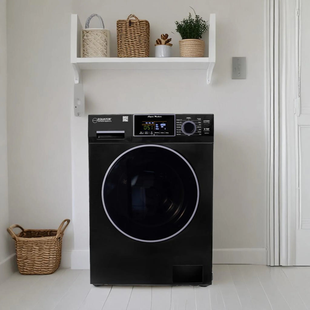 Equator 1.6 cu.ft./15 lbs Black 110V Front load Washer 15 programs + Pet Cycle