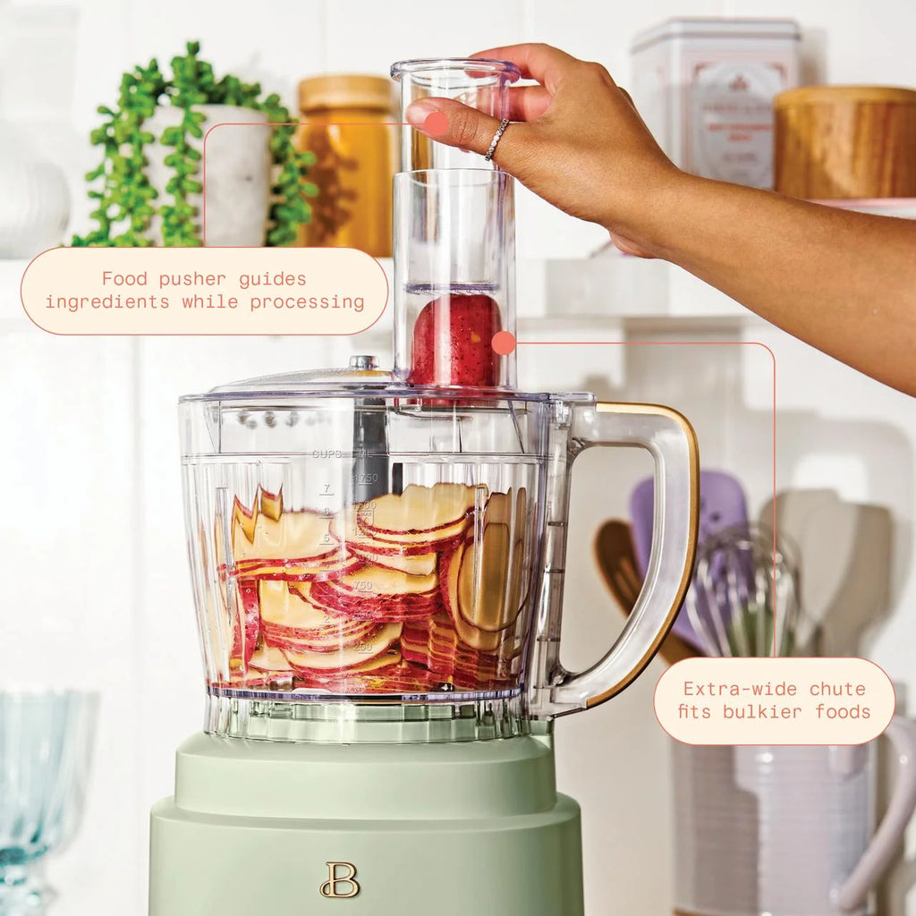 Beautiful 10-Cup Food Processor with Accessories, White Icing by Drew Barrymore