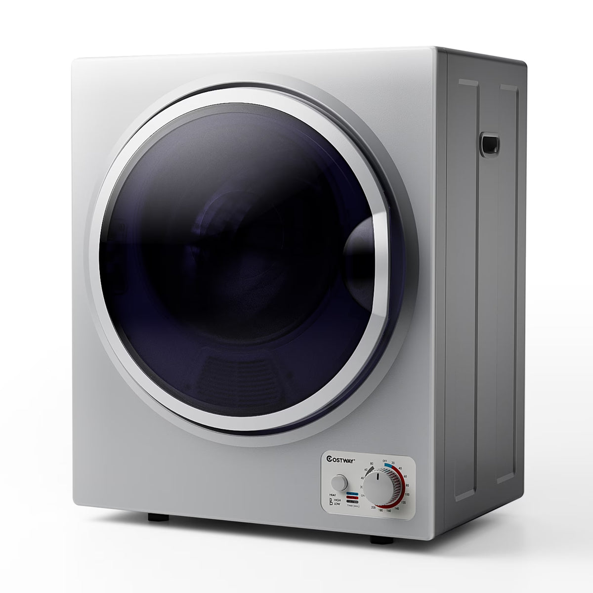 Costway Electric Tumble Compact Laundry Dryer Stainless Steel Wall Mounted 1.5 cu .ft.