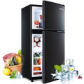 GGTB Retro Compact Two Door Refrigerator, Black, 3.0 Cu ft