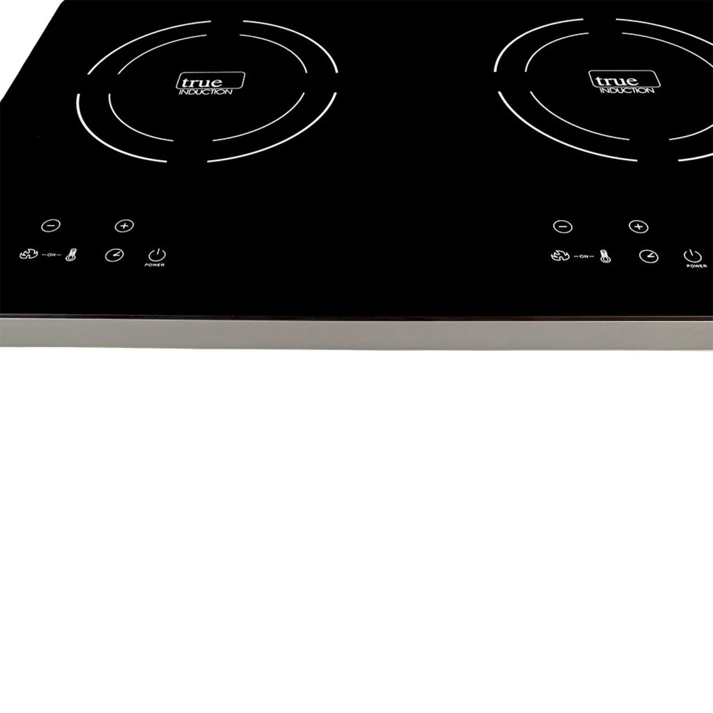 True Induction TI-2C Protable UL1026 Certified, 23-inch Dual Induction Cooktop 1750W Glass-Ceramic Top with FREE Carrying Bag & 2 Silicone Mats