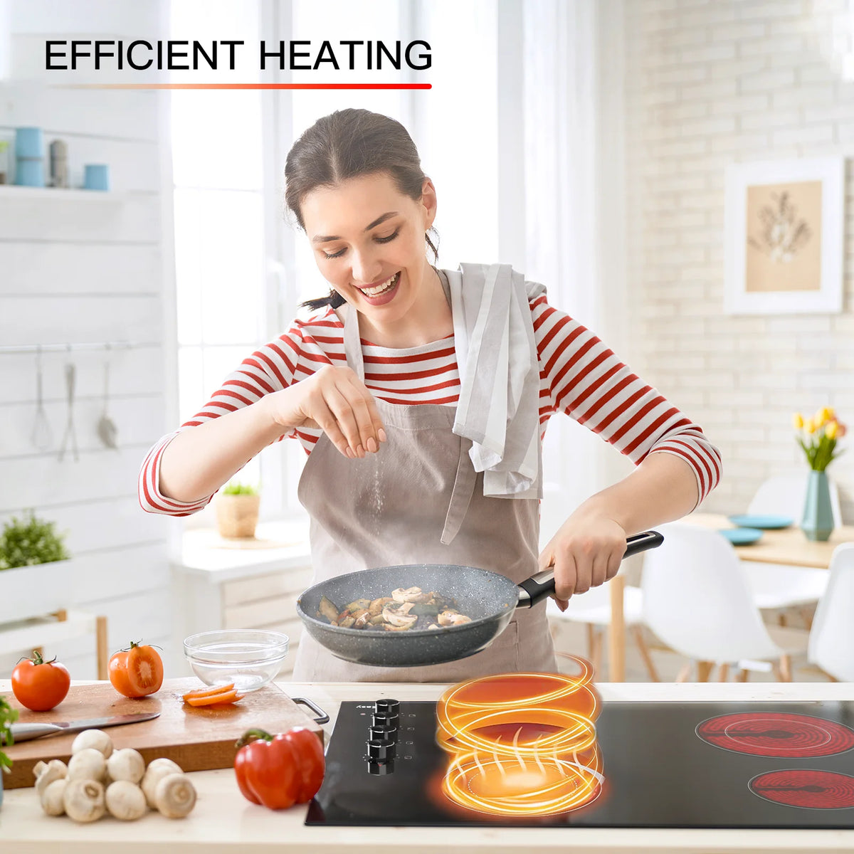 IsEasy 30" Electric Stove in Ceramic with 4 burners