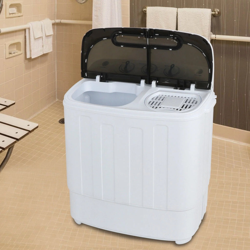 ZENY Mini Twin Tub Portable Compact Washing Machine Washer Spin Dry Cycle- 13lbs Capacity