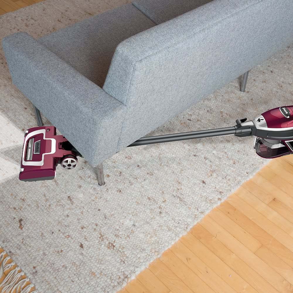 Shark Rocket Pro Corded Stick Vacuum, Removable Hand Vacuum, Hardwood Floors and Carpet, Advanced Swivel Steering, Pet-Friendly, XL Capacity, Ultra-Lightweight, HV370 Comet Red