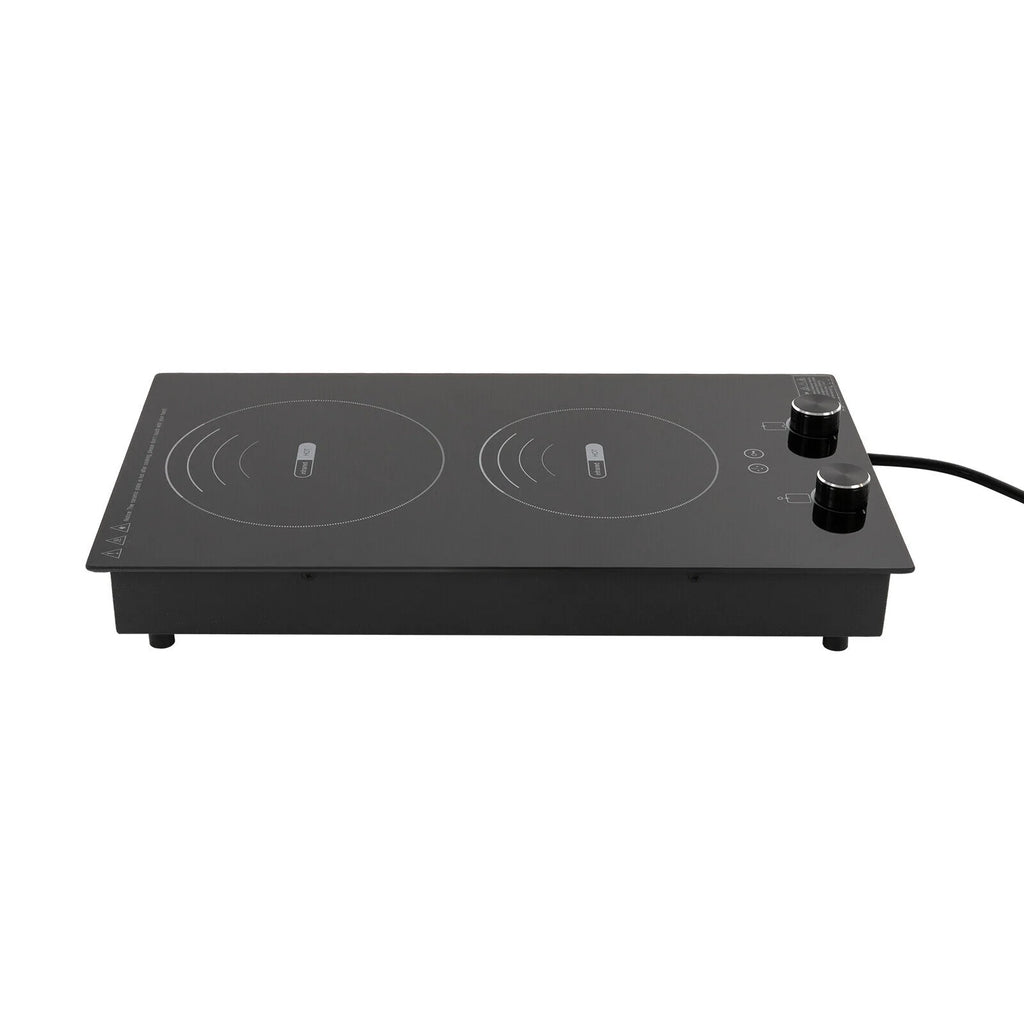 Electric Hob Cook Top Stove 110V Induction Cooktop 2 Burners Ceramic Cooktop