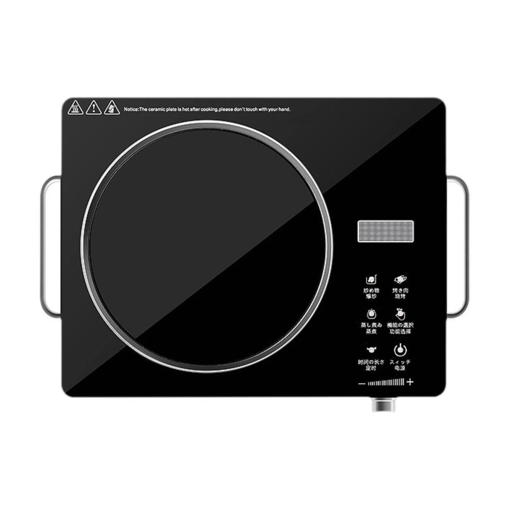 CUTICATE Electric Top with Knob Control, Commercial Grade Portable Cooker, Electric Cooktop for Rvs Camping Kitchen Dormitories