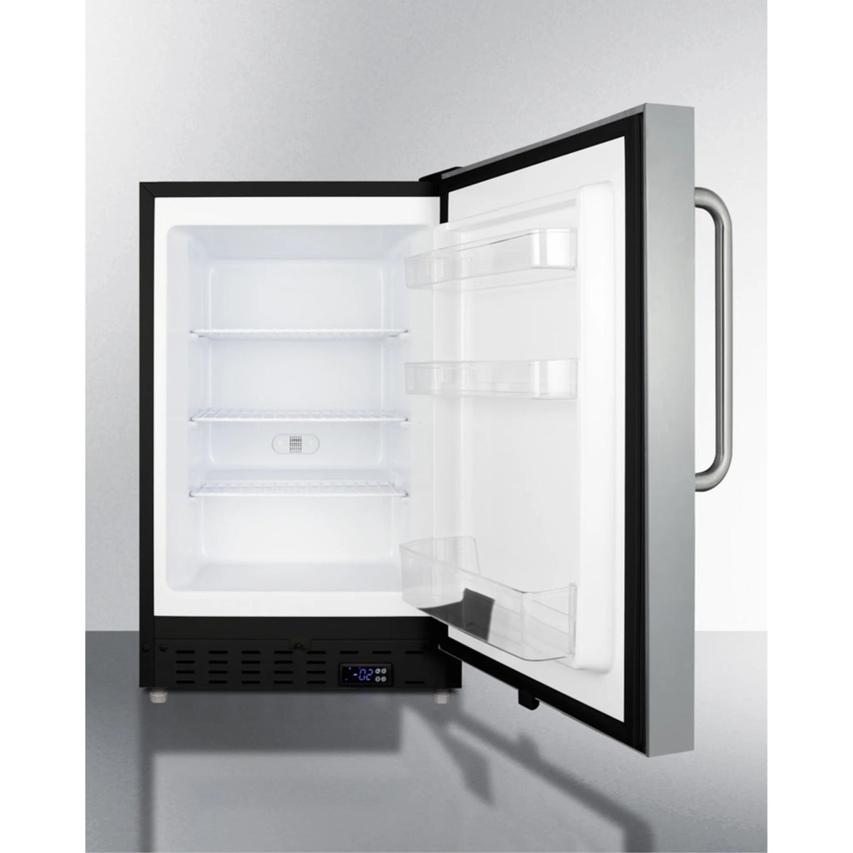 ADA compliant built-in or freestanding 20" wide manual defrost all-freezer for residential use
