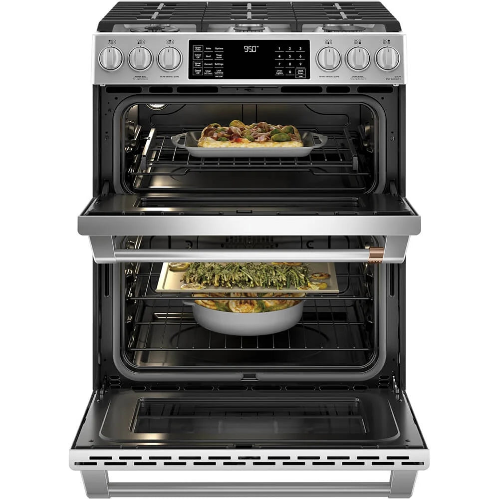 Cafe? C2S950P2MS1 7 Cu. Ft. Stainless Dual-Fuel Double Oven Range