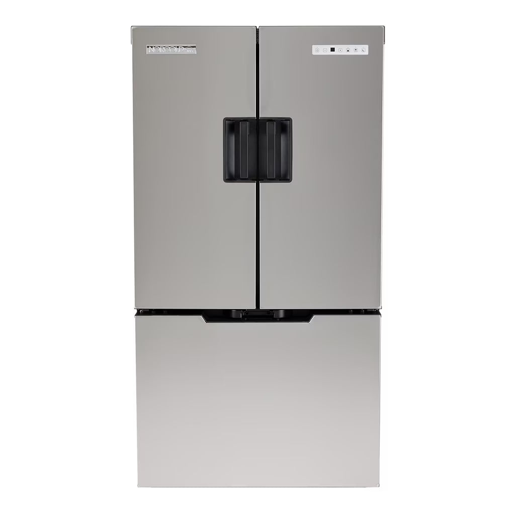 Norcold LED Temperature Controls Stainless Steel Black Frame Refrigerator