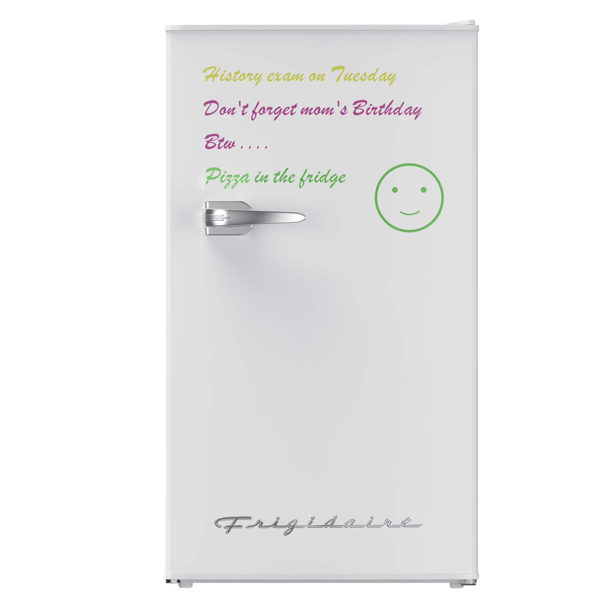 Frigidaire 3.2 Cu Ft Retro Dry Erase Compact Fridge, (EFR331-BLACK), Black