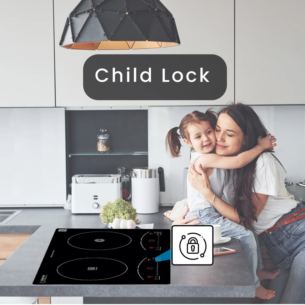 Equator 20" Electric Hybrid CERAMIC-INDUCTION 2 Burner Cooktop with 9 Power 110V