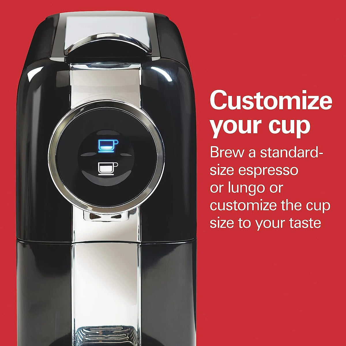 Hamilton Beach Espresso Maker, Compatible with Nespresso??* original capsules, Black with Chrome Accents, 40726