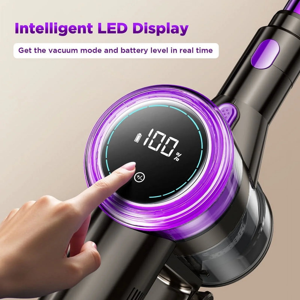 KANFUAQ Cordless Stick Vacuum Cleaner 38KPA 50Mins 2200mAh Lightweight for Home Pet Hair Carpet Hard Floor