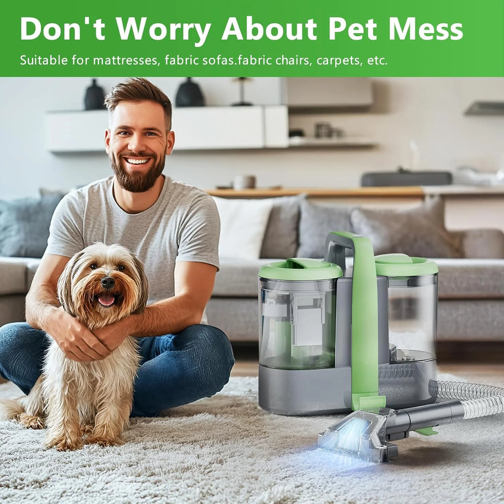 Carpet Cleaner Machine, 18 K pa Portable Carpet Spot and Upholstery Cleaner, 500 W Powerful Suction Deep Couch Cleaner Machine with Handle for Pet Stains, Sofa, Car Seat, Furniture