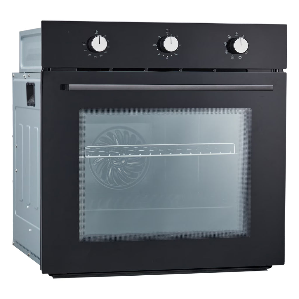 24" Electric Single Wall Oven with 8 Baking Modes 2.5Cu.ft Built-in Electric Convection Oven with Air Frying Function 3D Surround Heating with Double-Layered Glass Door 3000W