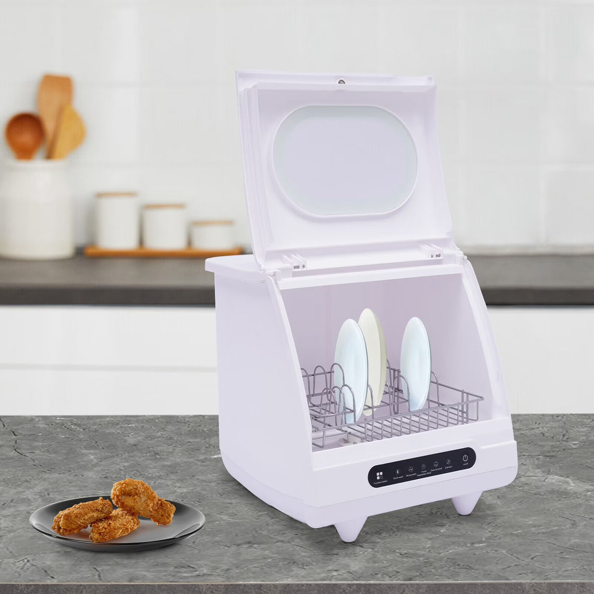 1200W Portable Countertop Dishwasher Dish Washing Machine Dishwasher 360�� Spray