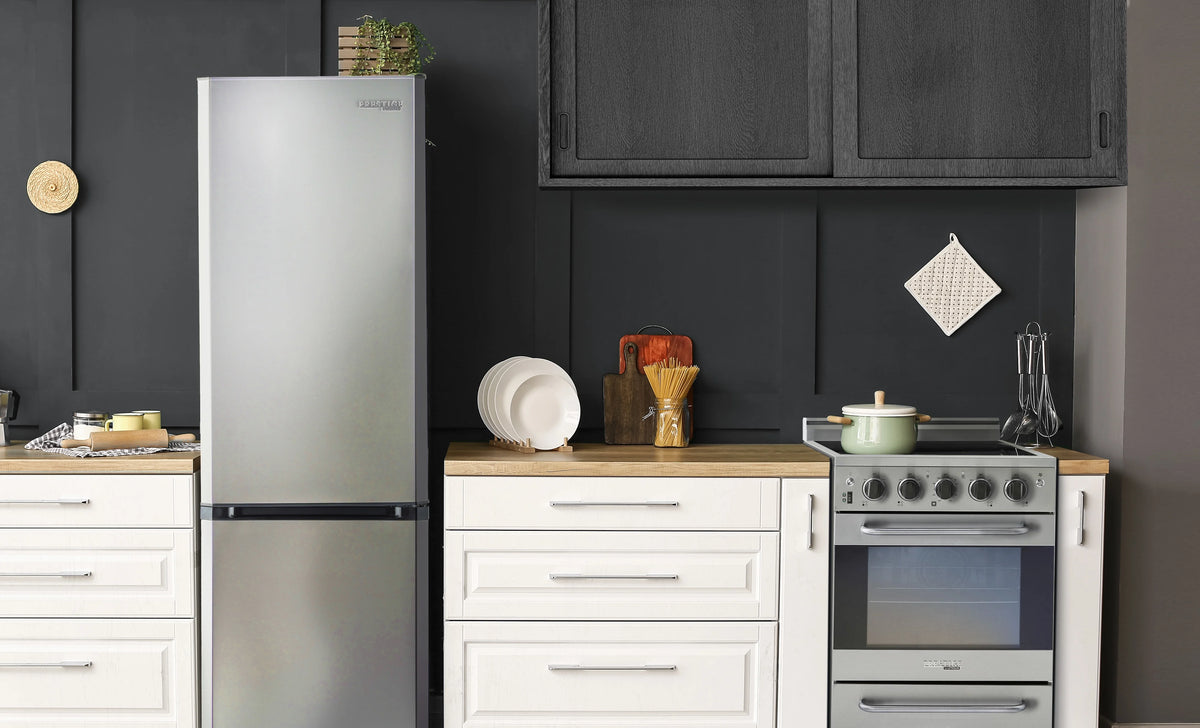 Unique Prestige 24" 2.3 cu/ft Freestanding Electric Range with Convection Oven in Stainless Steel