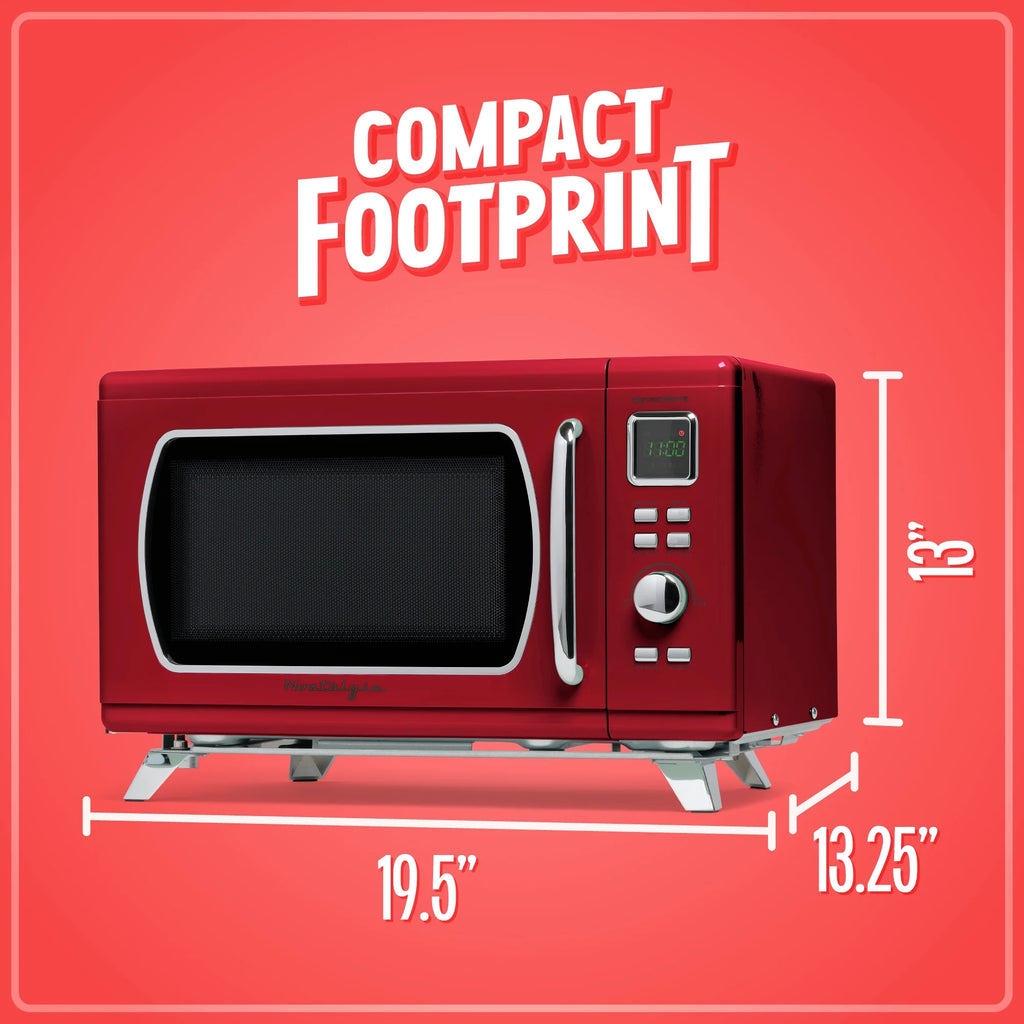 Nostalgia Mid-Century Retro 0.9 Cu. Ft. 900-Watt Microwave Oven, Black