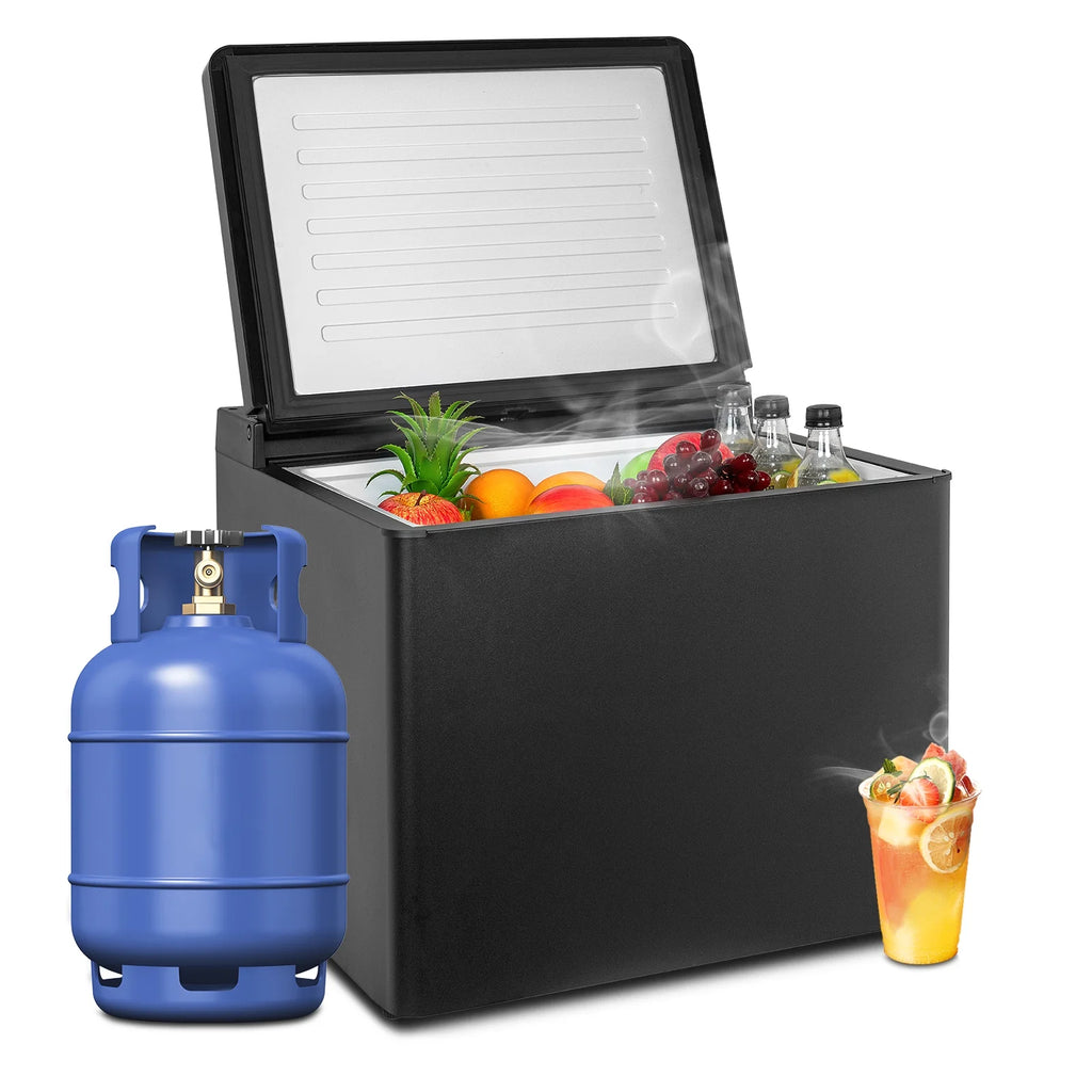 Smad Chest Freezer LPG/12V/110-120V Refrigerator Outdoor Travel Fridge 1.6 Cu ft Indoor Car