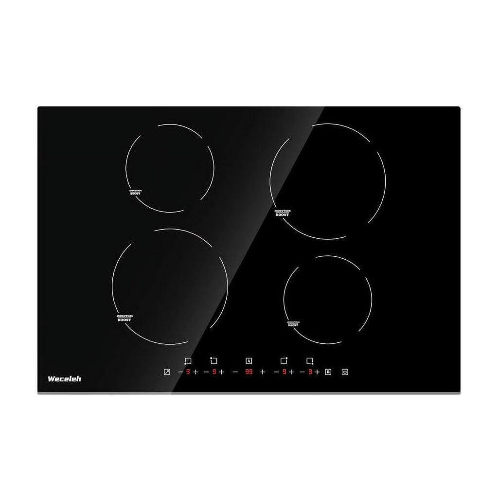 30" Induction Cooktop, 4 Burner Cooktop, 7000W, Boost Function, (No Plug)