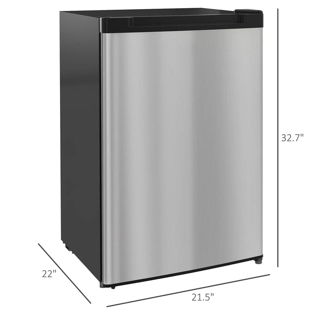 Resenkos Upright Freezer, 3 Cu Ft Small Freezer with Reversible Single Door, Smart Thermostat Control, Apartment, Silver
