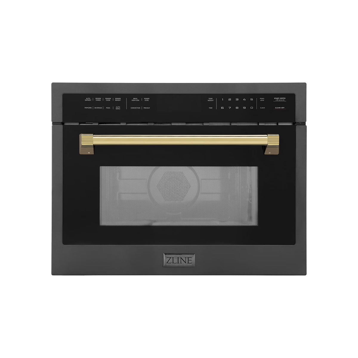 ZLINE Autograph Edition 24" 1.6 cu ft. Built-in Convection Microwave Oven in Stainless Steel and Matte Black Accents