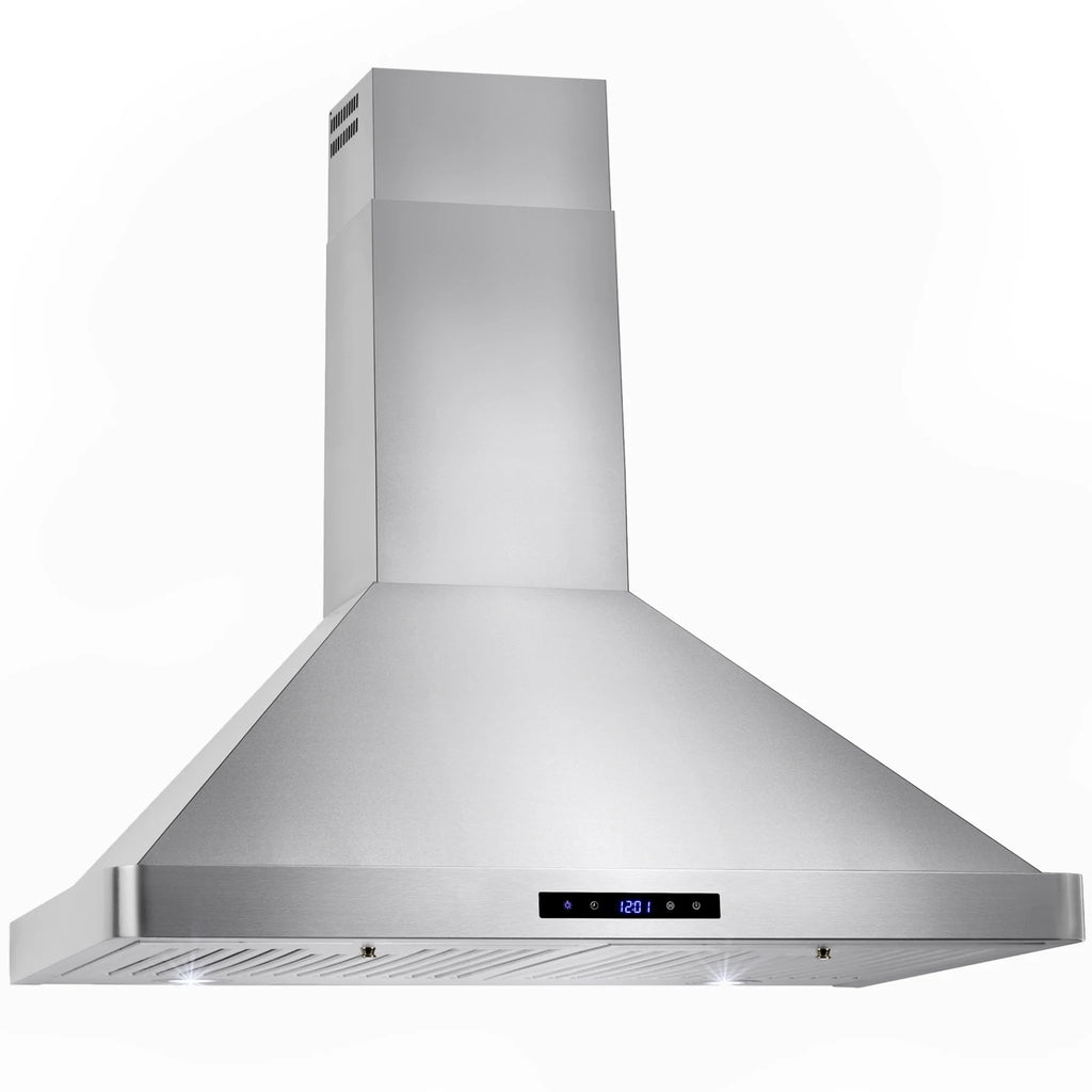 AKDY 30" European Stainless Steel Wall Mount Range Hood with Touch Control Panel