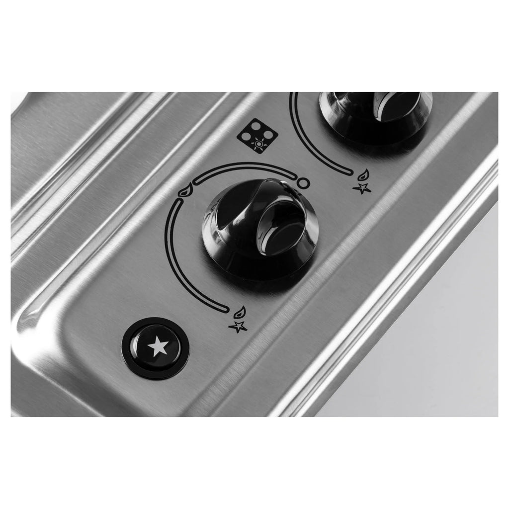 ABBA Appliances 24�� Gas Cooktop in Stainless Steel with 1 Ultra Fast and 3 Fast Burners