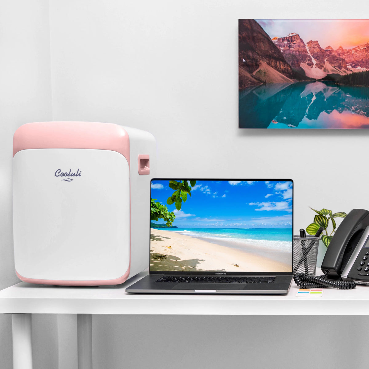 Cooluli Classic Turquoise 10 Liter Compact Portable Cooler Warmer Mini Fridge for Bedroom, Office, Dorm, Car - Great for Skincare & Cosmetics (110-240V/12V)