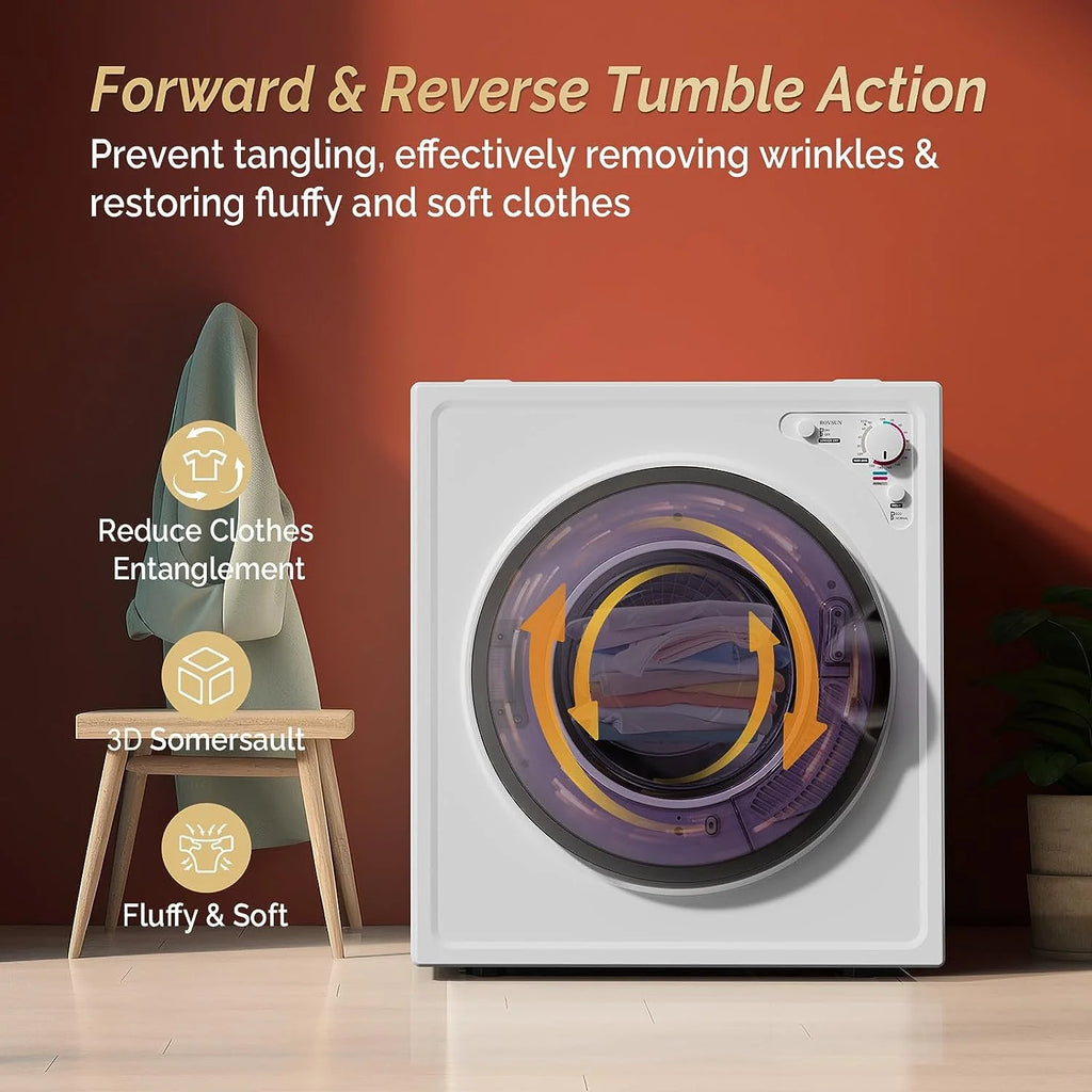 VINGLI 110 V Electric Compact Front Load Tumble Portable Clothes Dryer