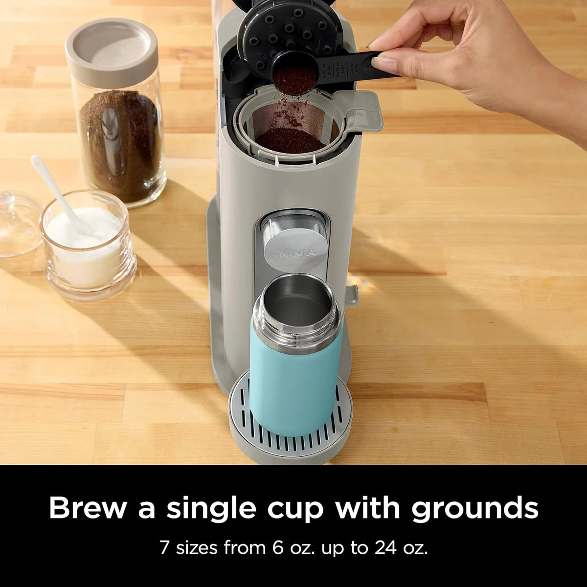 Single-cup Coffee Maker, Brewing Ground Coffee, Compact Design, Iced Coffee Maker