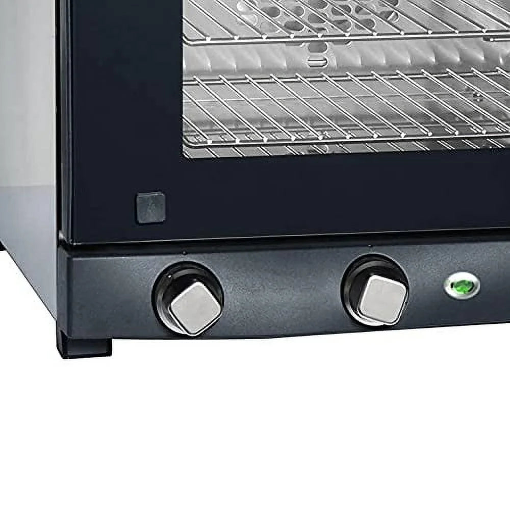 BroilKing POV-003 Compact Quarter Size Convection Oven w/ Sheet Pan, Black