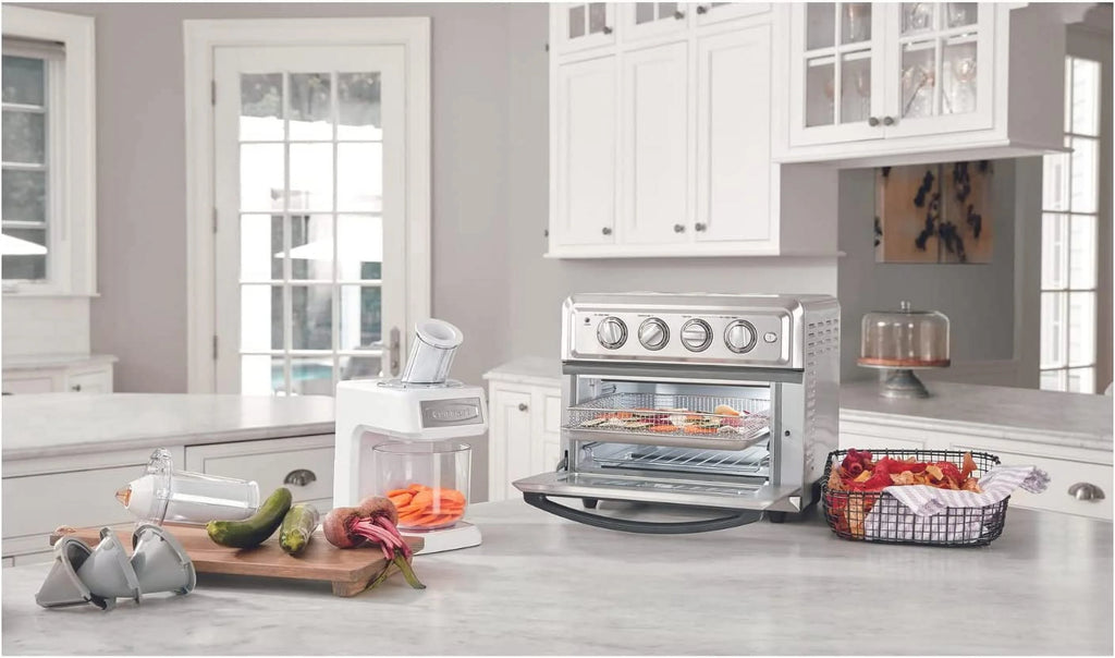 Air Fryer + Convection Toaster Oven by Wangxin, 7-1 Oven with Bake, Grill, Broil & Warm Options, Stainless Steel, TOA-60