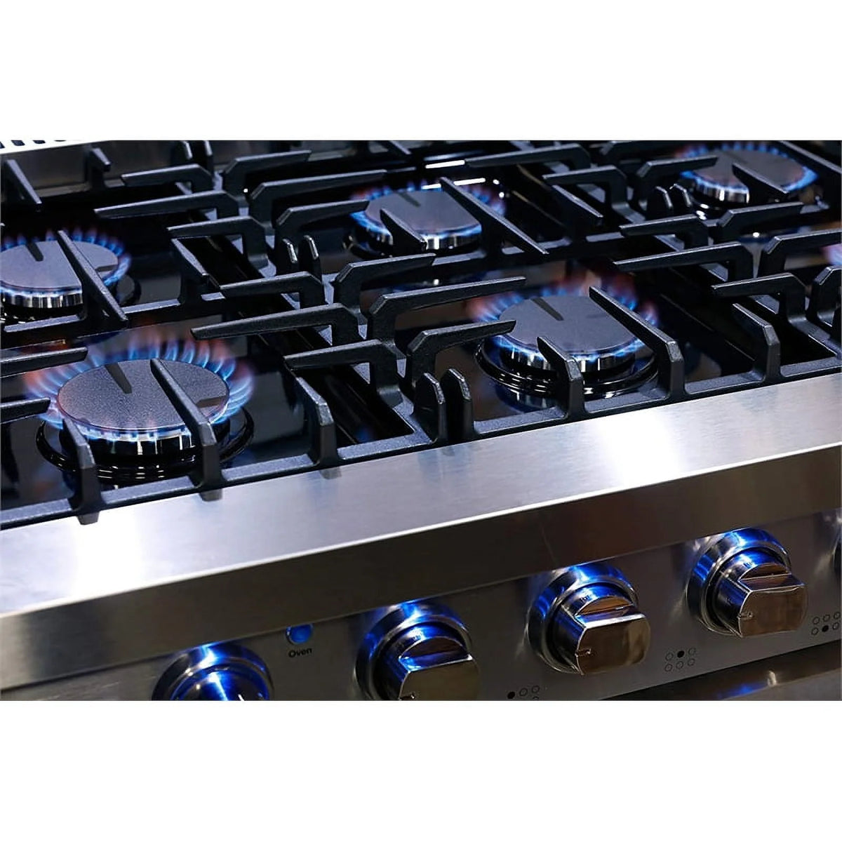 Cosmo 36 Inch 6 Cubic Foot Gas Range Convection Oven with 6 Italian Burners