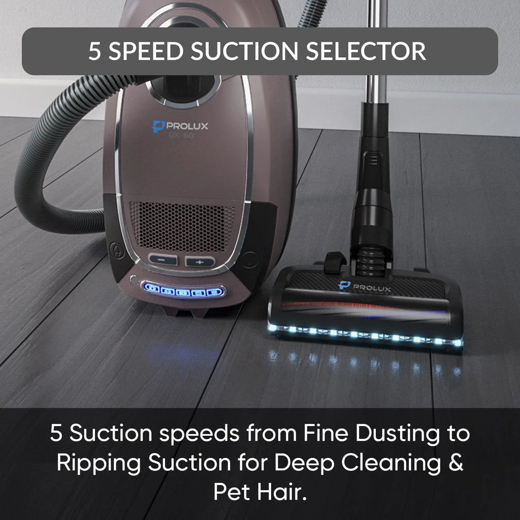 Prolux QX60 Canister Vacuum Cleaner with Wessel Werk EBK250 Power Nozzle