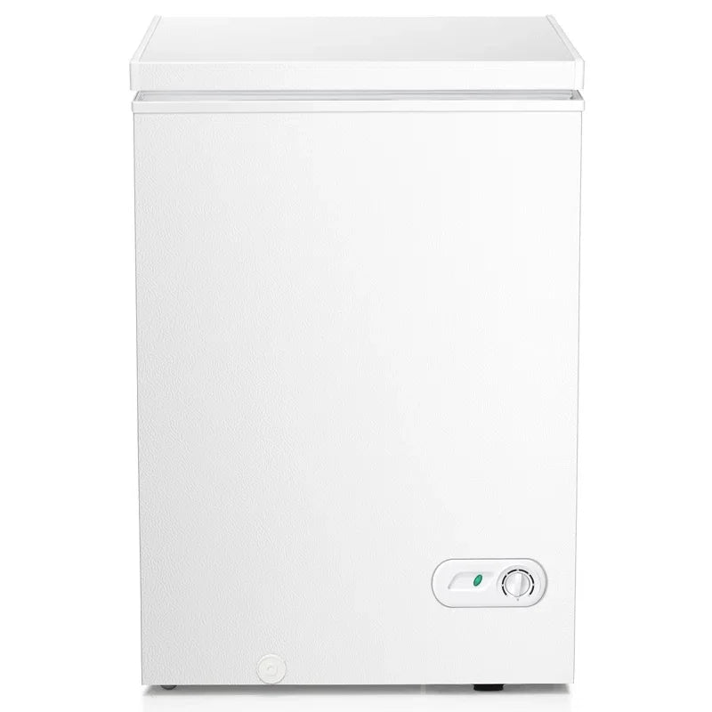 KNDKO 3.5cu.ft Compact Chest Freezer, Mini Freezer with Adjustable Temperature, 2 Removable Baskets, Top Open Door, Energy Saving, Black