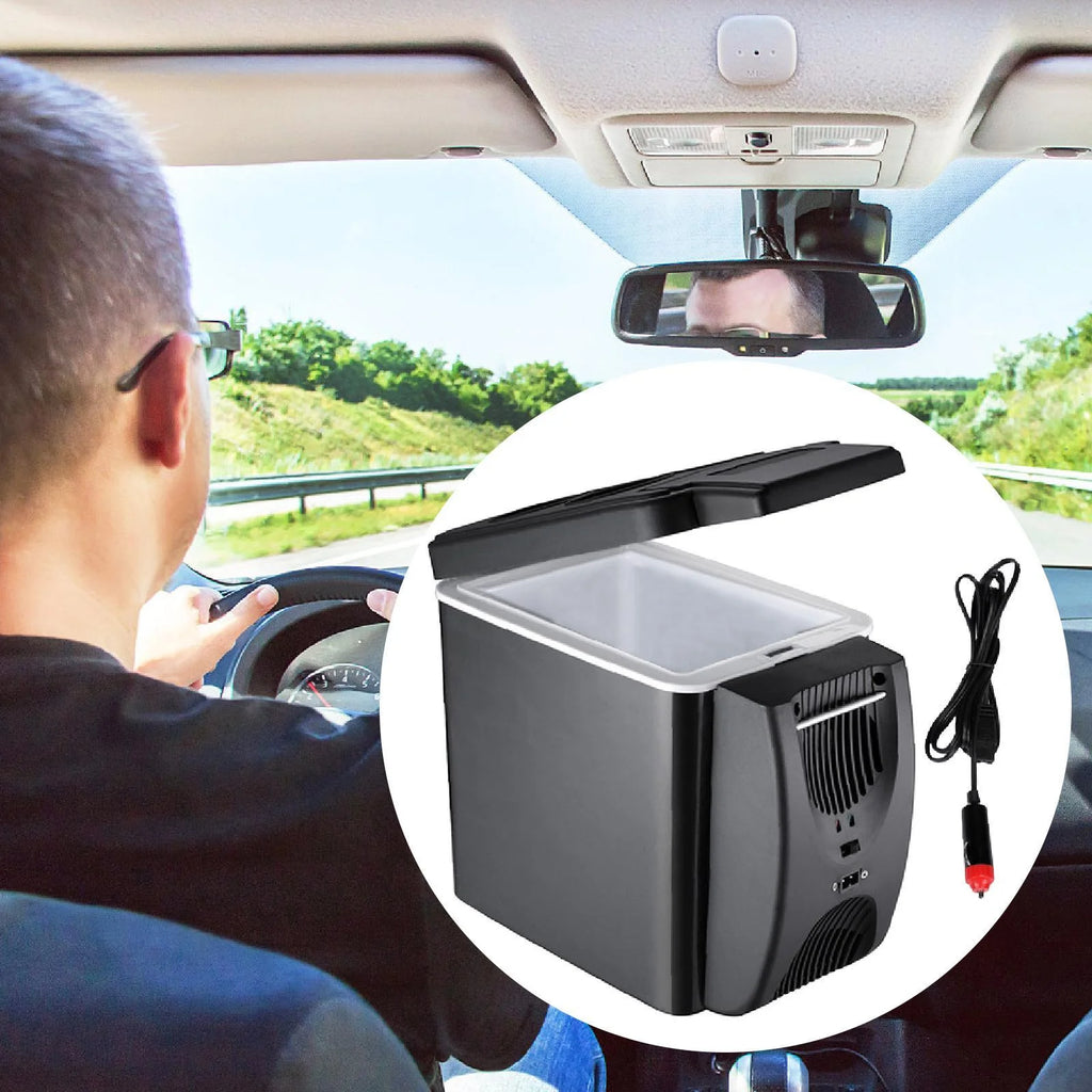 Esquirla Mini Fridge 6L Food Compact Office Can Small Car Refrigerator Freezer Single Hole