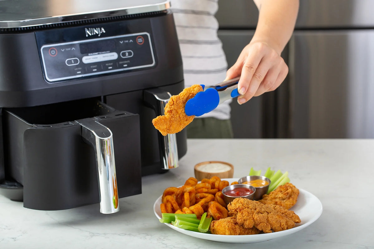 Restored Ninja DZ100 Foodi? 4in1, 8Qt., 2Basket Air Fryer with Dualzone? Technology (Black) (Refurbished)