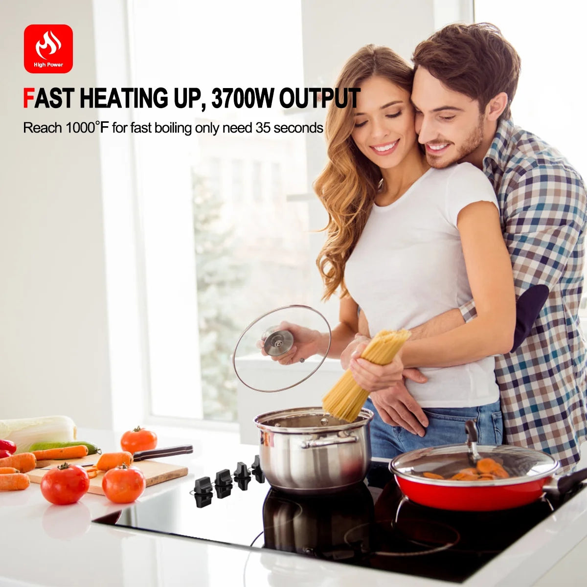 GASLAND Chef Pro 30 in Radiant Electric Cooktop with 4 Burners,  220V ETL Approved