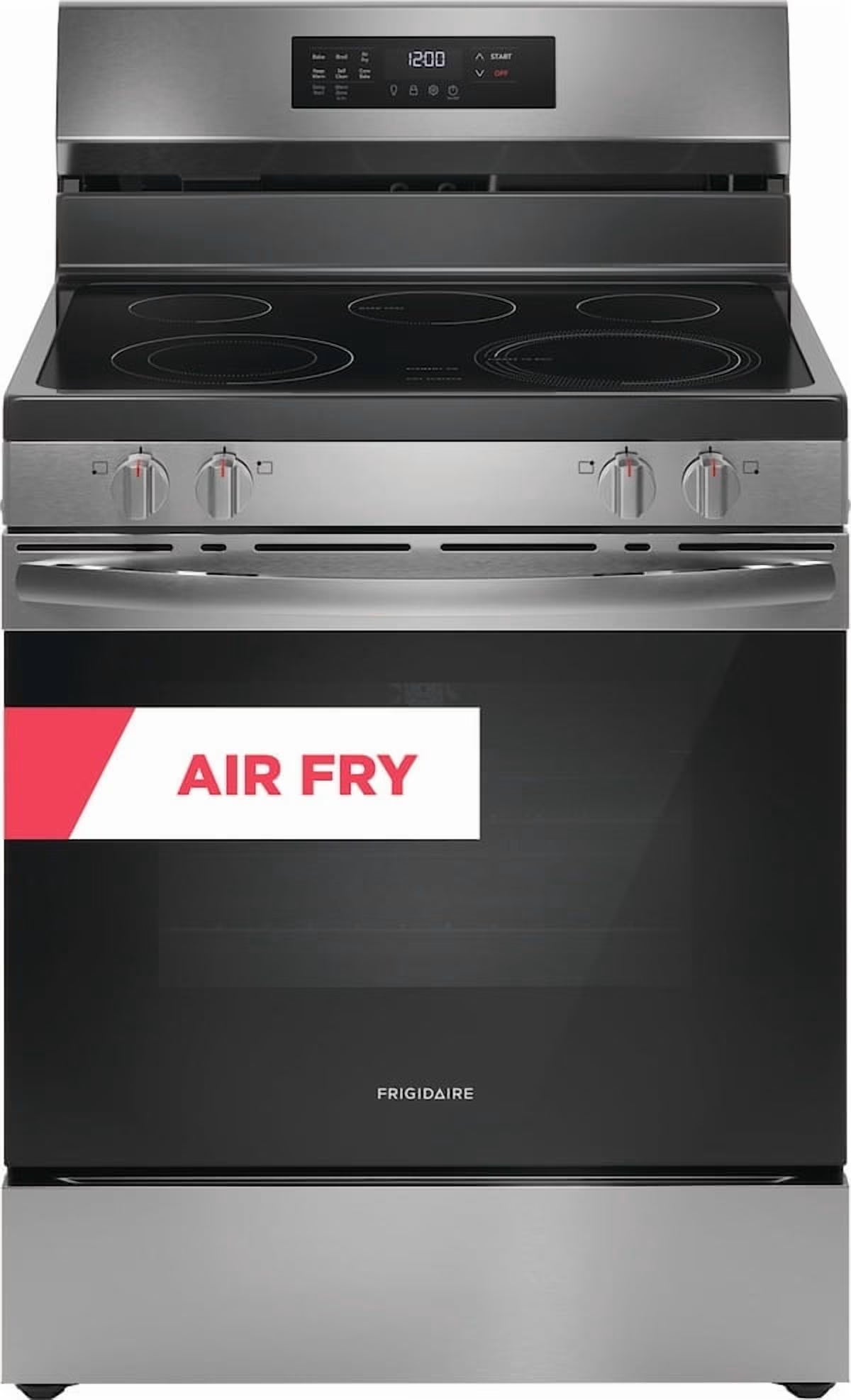 Frigidaire FCRE3083AS 30" Electric Range with Air Fry (Energy Star Certified), Stainless Steel