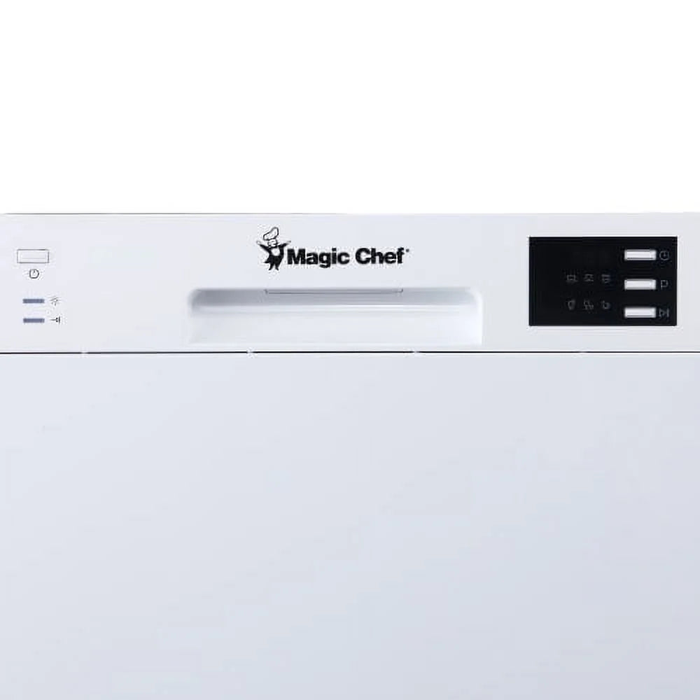 Magic Chef Energy Star 6-Place Setting Countertop Dishwasher (Model MCSCD6W5)  Fits under cabinetry as it sits 17.2" Tall