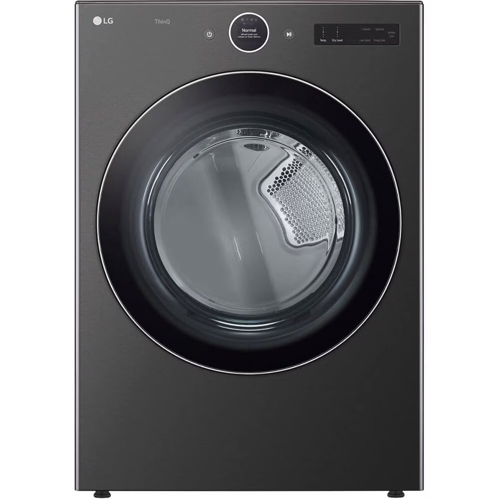 LG DLEX6700B 7.4 Cu. Ft. Black Steel Stackable Front Load Smart Electric Dryer with TurboSteam