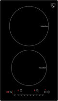 K&H 2 Burner 12 Inch Built-in Induction Electric Stove Top Ceramic Cooktop 120V 1800W INDV-1802-120